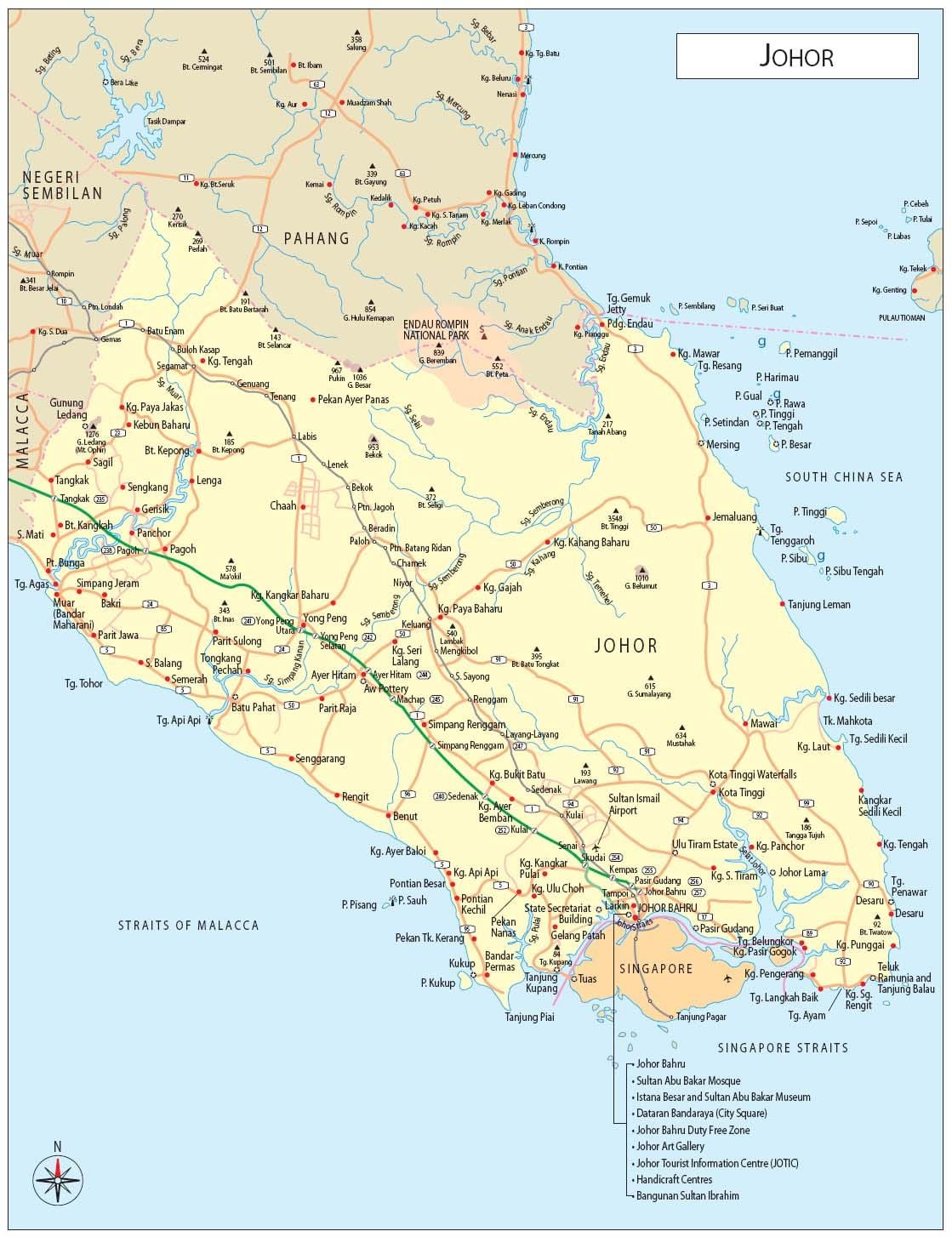 jb mapa de malásia