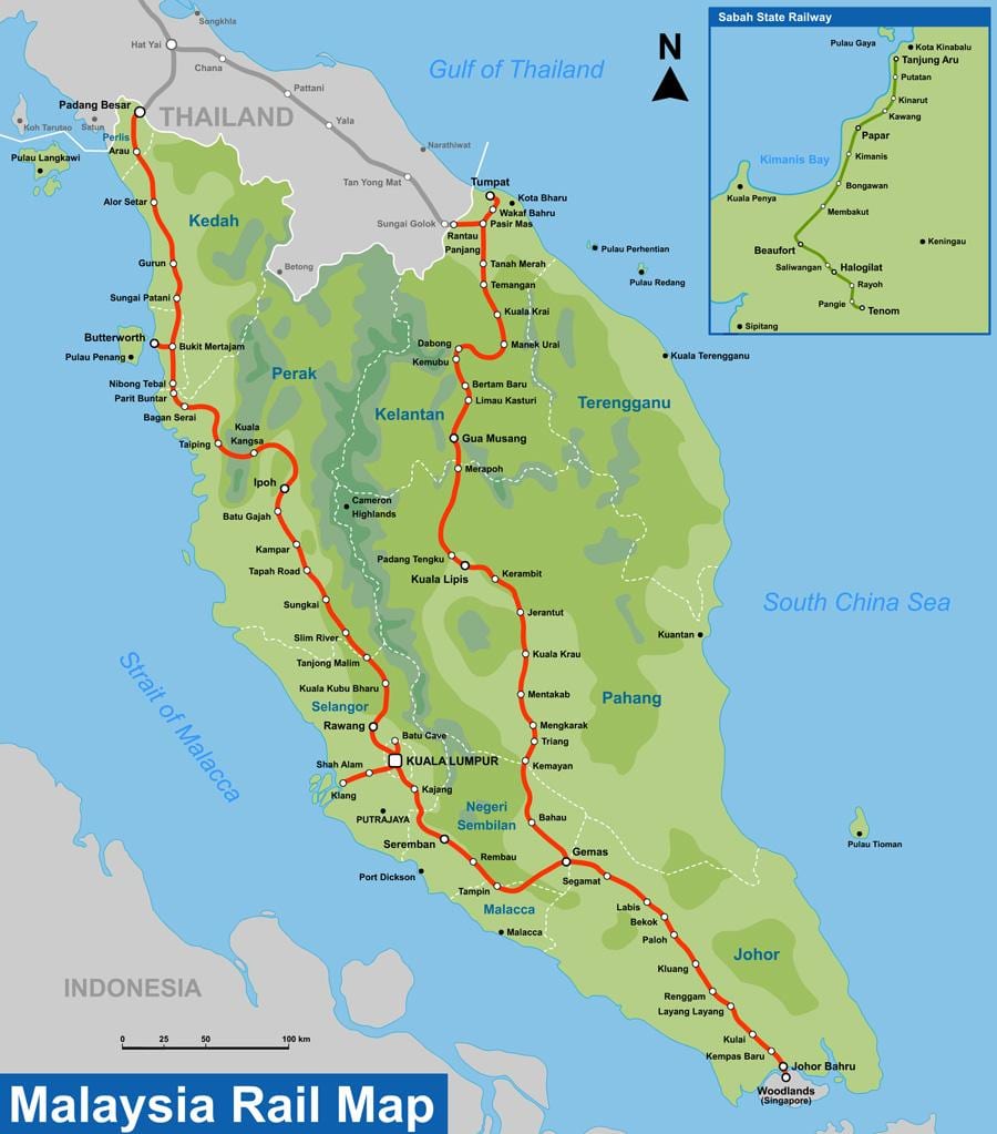ktm estação mapa malásia