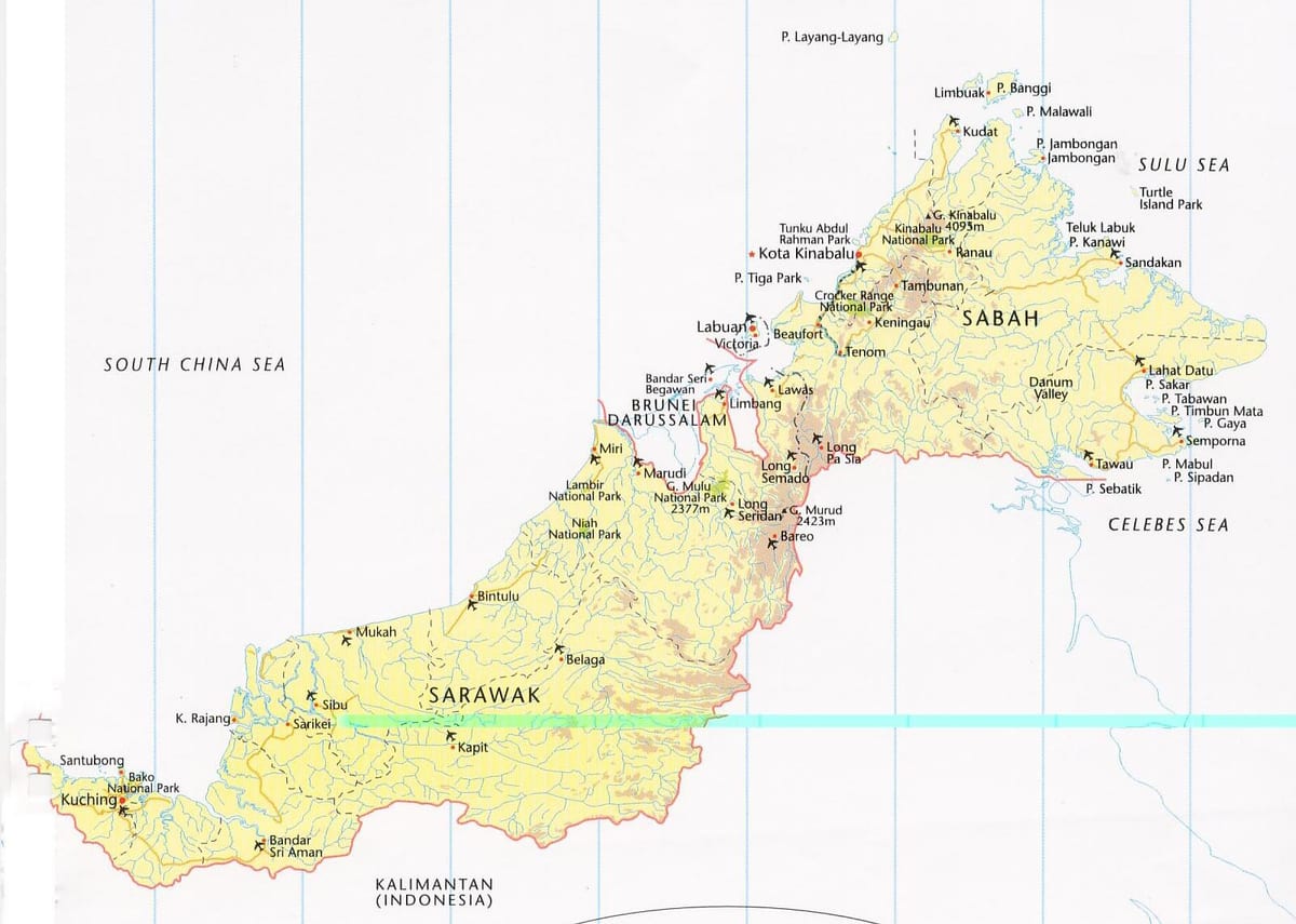 mapa de labuan malásia