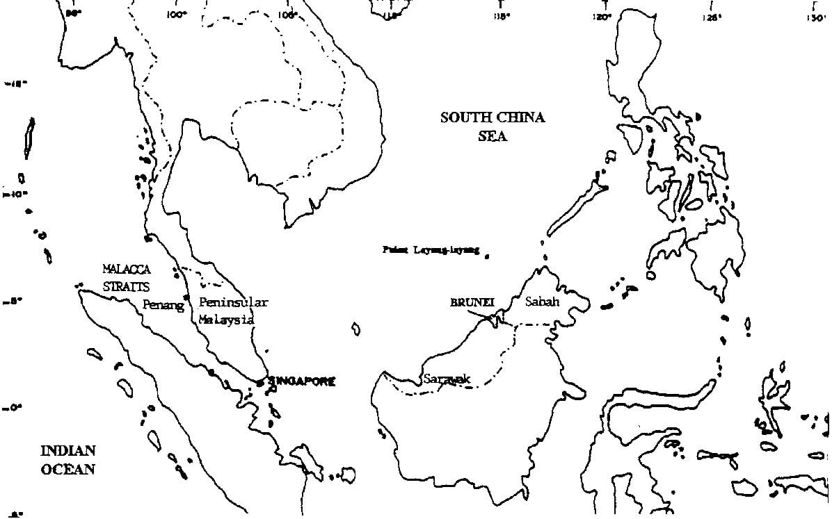 mapa da malásia desenho do mapa