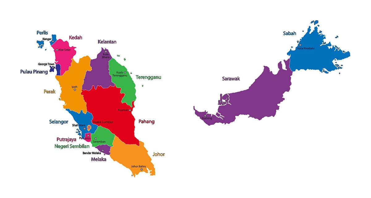 mapa da malásia mapa de imagem