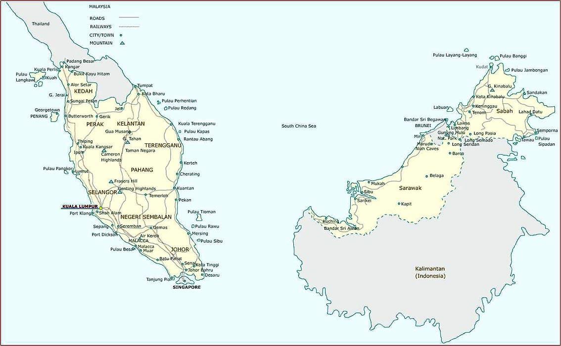 malásia aplicativo do mapa