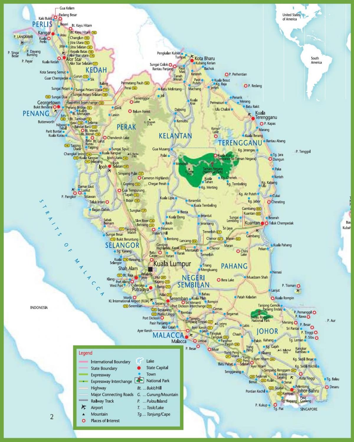 mrt mapa na malásia