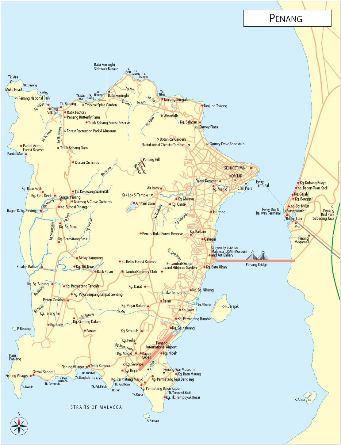 mapa malaysia pulau pinang