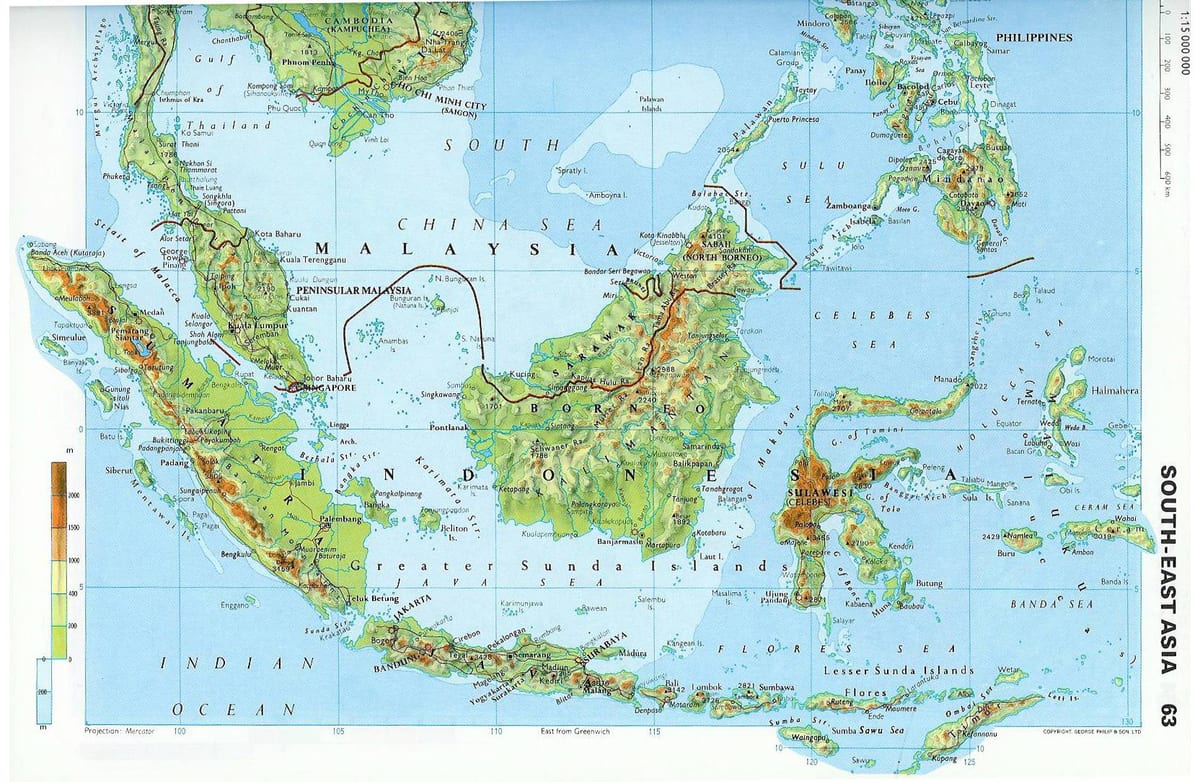malásia mapa de contorno