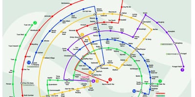 Estação de Mrt (metro linha mapa malásia