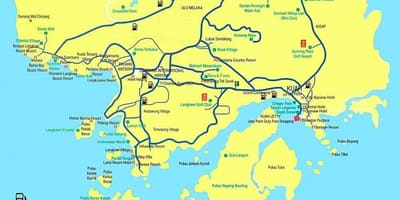 Mapa da malásia e langkawi