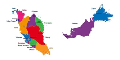 Mapa da malásia mapa de imagem