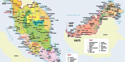 Malásia lugares turísticos mapa