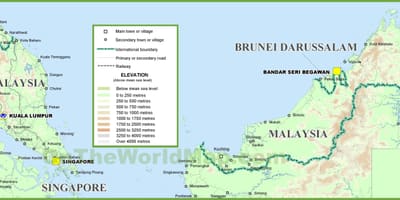 Malásia geografia mapa
