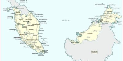 Malásia aplicativo do mapa