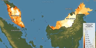 Ringgit densidade populacional mapa