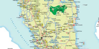 Malásia mapa de estrada e auto-estrada da guia de