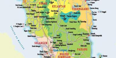 Mapa da malásia ocidental